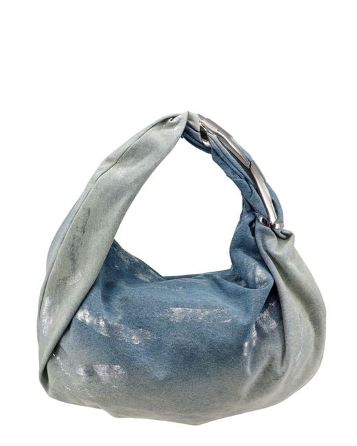 DIESEL Blue Grab-D Hobo Handbag