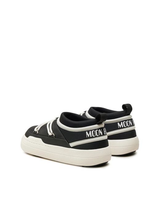 Moon Boot Black Park Icon Slip-On Sneakers
