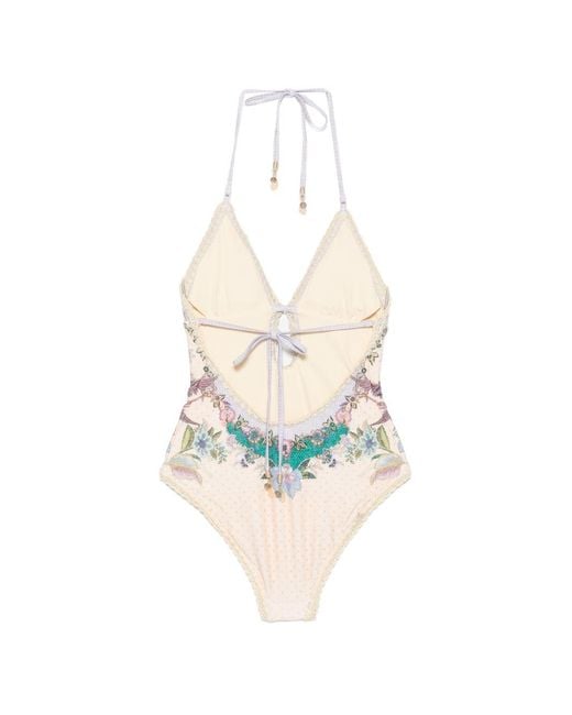 Zimmermann Blue Indra Crochet Swimsuit