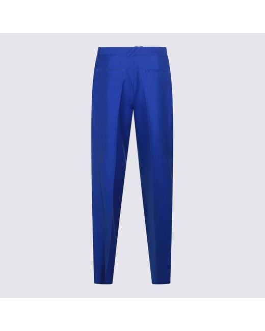 Burberry Blue Wool Pants