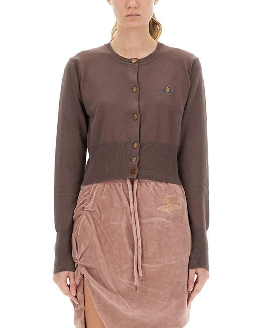 Vivienne Westwood Brown Cardigan Bea Cotton Cashmere Jumpers