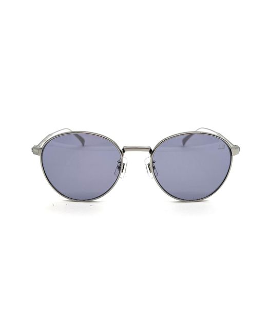 Dunhill Blue Sleek Titanium Sunglasses With 145Mm Temple Size