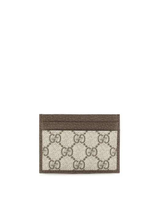 Gucci White Card Holder Ophidia Gg Supreme Canvas Fabric Make Up Bags