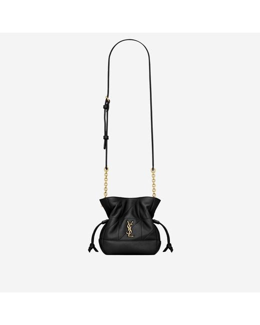 Saint Laurent Black Mini Pochette Jamie Leather Shoulder Bags