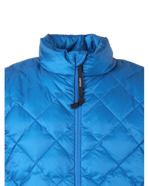 Aspesi Blue Vest Polyamide Padded for men