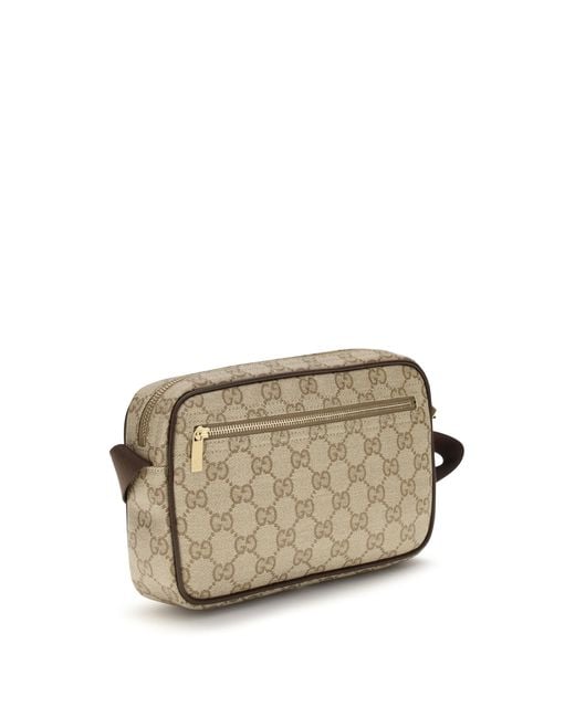 Gucci Multicolor Gg Shoulder Bag With Web Stripe Cotton; Linen; Polyurethane for men