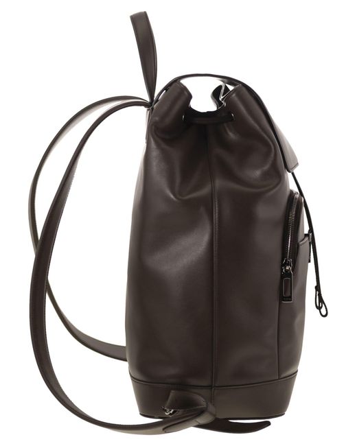 Tod's Black T Timeless Medium Leather Backpack for men