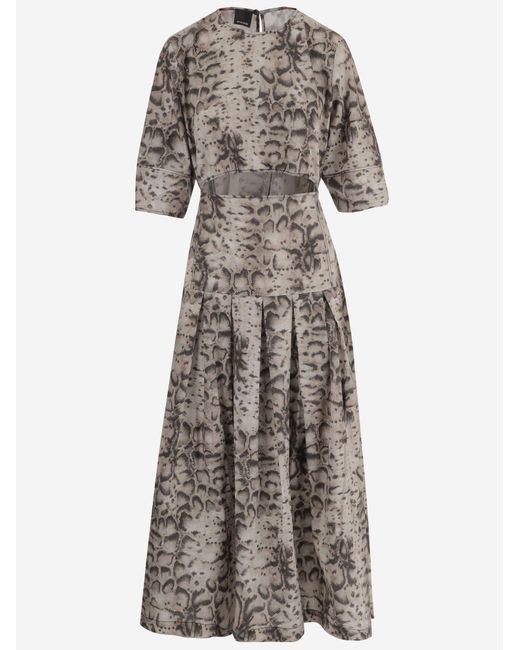 Pinko Gray Cotton Dress