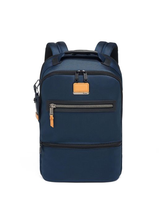 Tumi Blue Alpha Bravo Essential Backpack for men