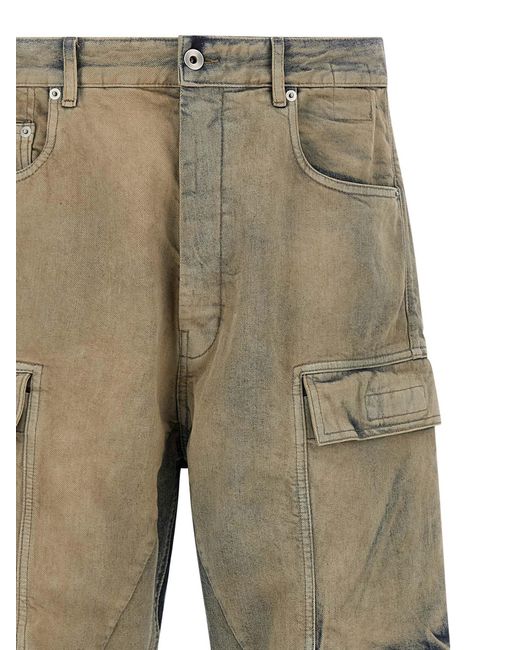 Rick Owens Natural 'Double Cargo' Jeans for men