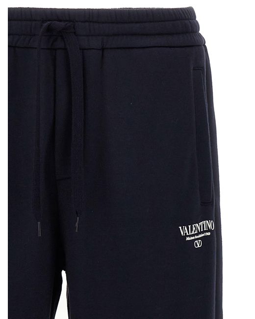 Valentino Garavani Blue Logo Print Joggers for men