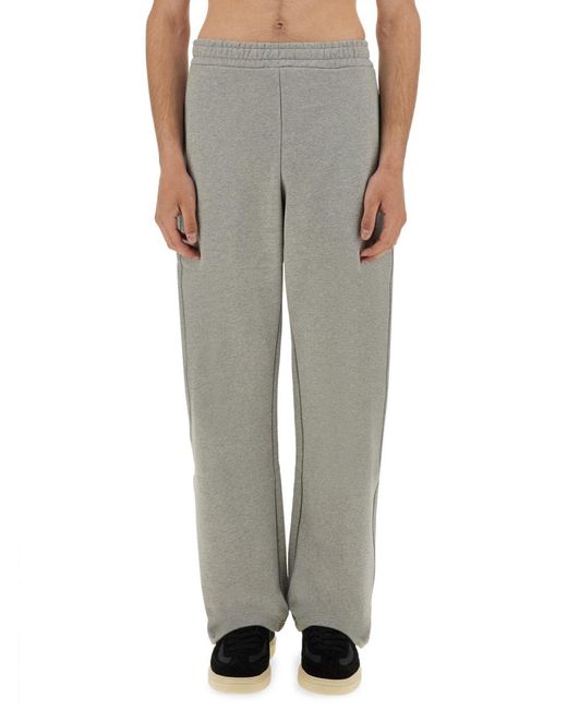 MARINE SERRE Gray Relaxed-Fit Track Pants With Elastic Waistband for men