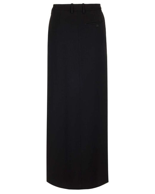 Balenciaga Black Tailored Long Skirt