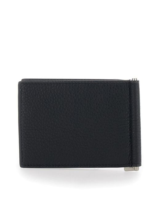 Saint Laurent Black Zip Wallet Leather Calfskin for men