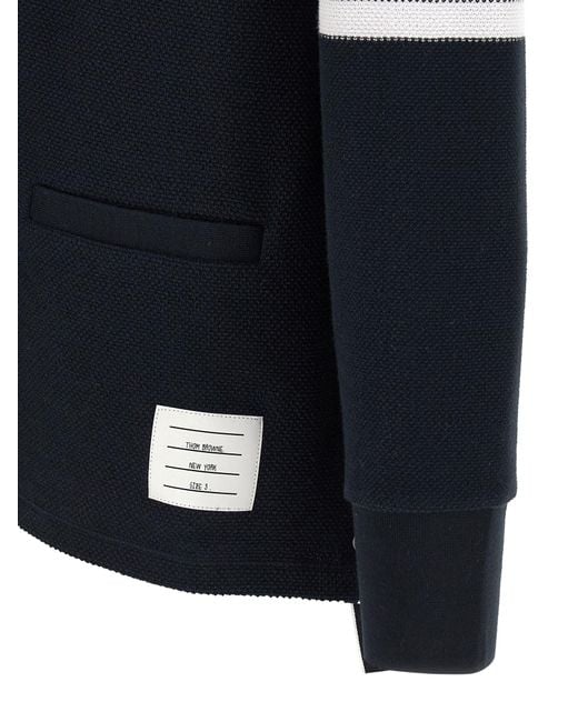 Thom Browne Blue 4Bar Cardigan for men