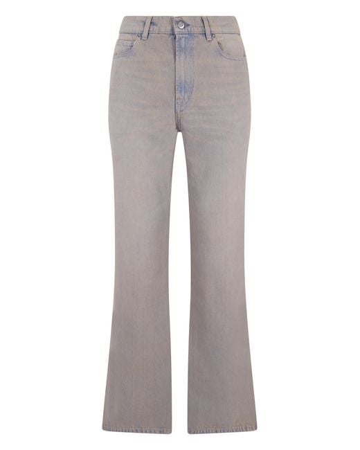 Our Legacy Gray Denim Flared Trousers Cotton Regular & Straight-Leg Jeans for men