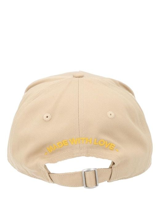 DSquared² Pink Baseball Hat With Logo Patch Cotton for men