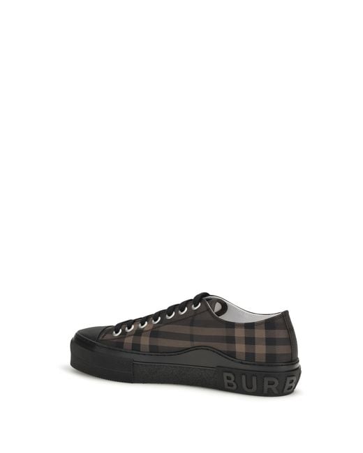 Burberry Black Jack Check Nylon-Blend Sneakers for men