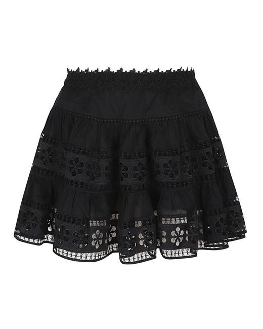 Charo Ruiz Black Short Skirt Lea