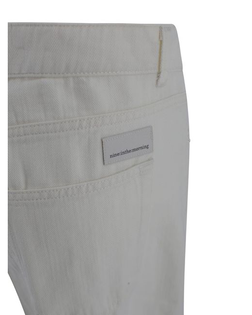 Nine:inthe:morning Gray Mid-Rise Trousers