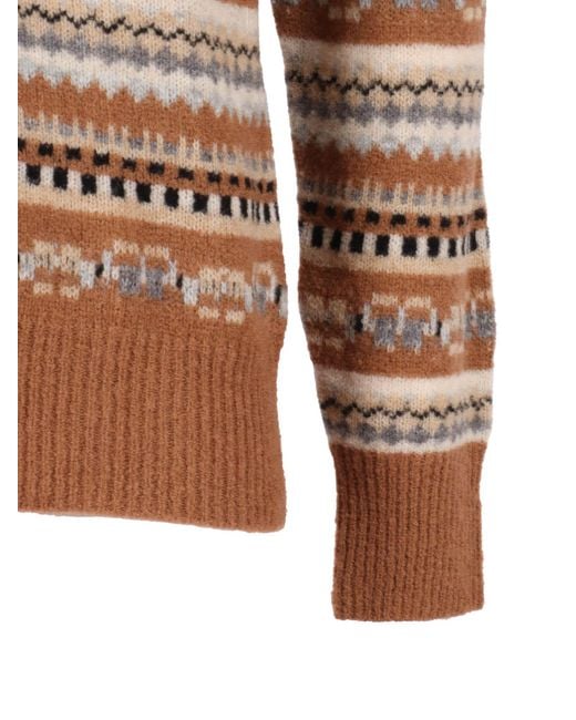 Ballantyne Brown R Neck Pullover Wool Polyamide Crewneck for men