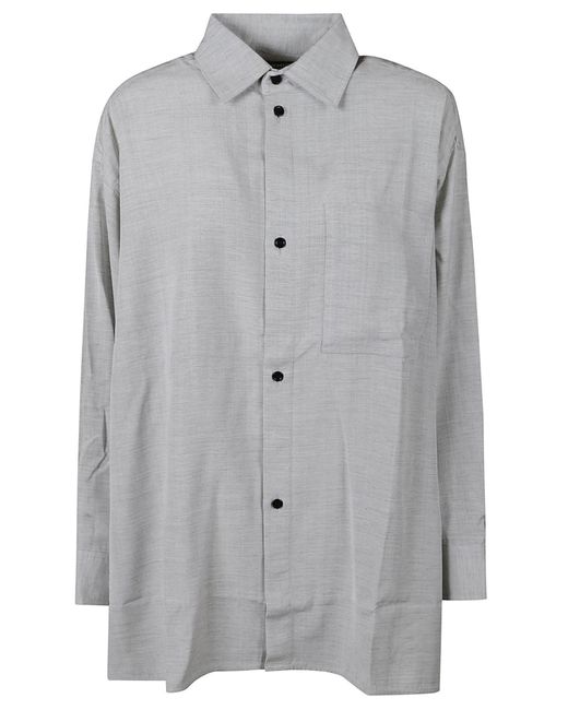 Jacquemus Gray Patched Pocket Plain Shirt