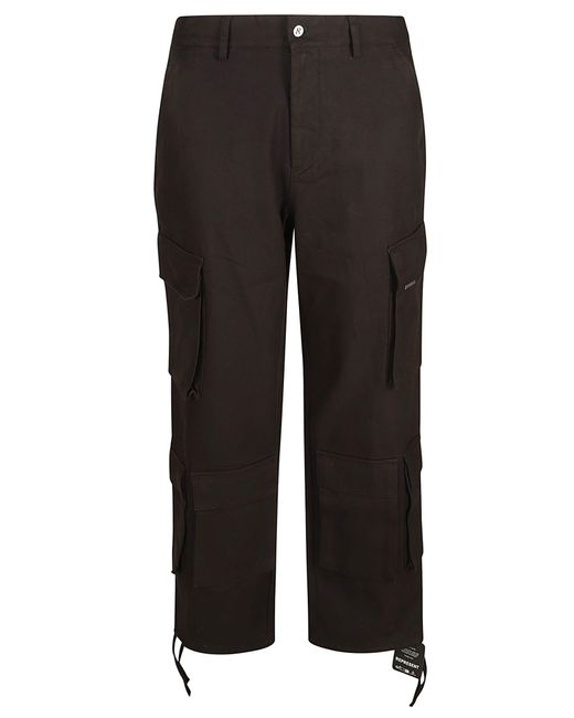 Represent Black Baggy Cargo Trousers for men