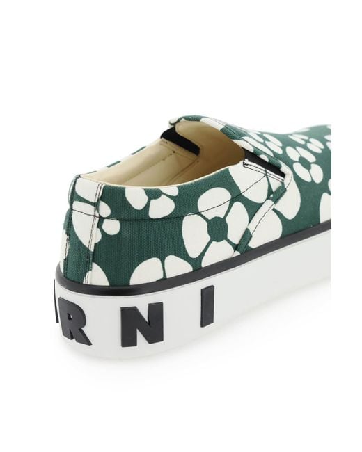 Marni Green Paw Slip On Shoes for men