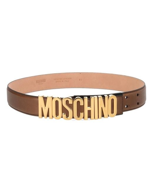 Moschino Brown Belt Leather