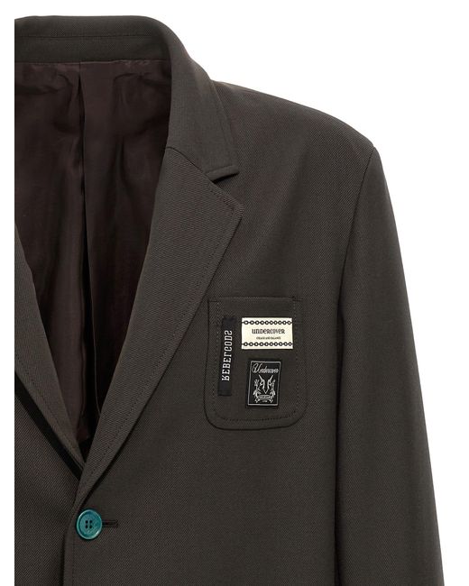 Undercover Black 'Chaos And Balance' Single-Breasted Blazer for men