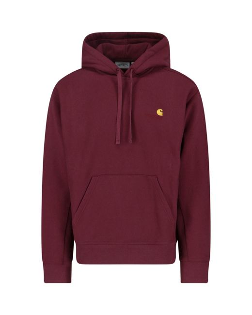 Carhartt Red American Script Hoodie for men