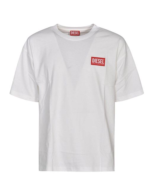 DIESEL White T-danny-nlabel Crewneck T-shirt for men