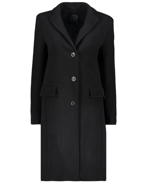Agnona Black Wool And Cashmere Coat