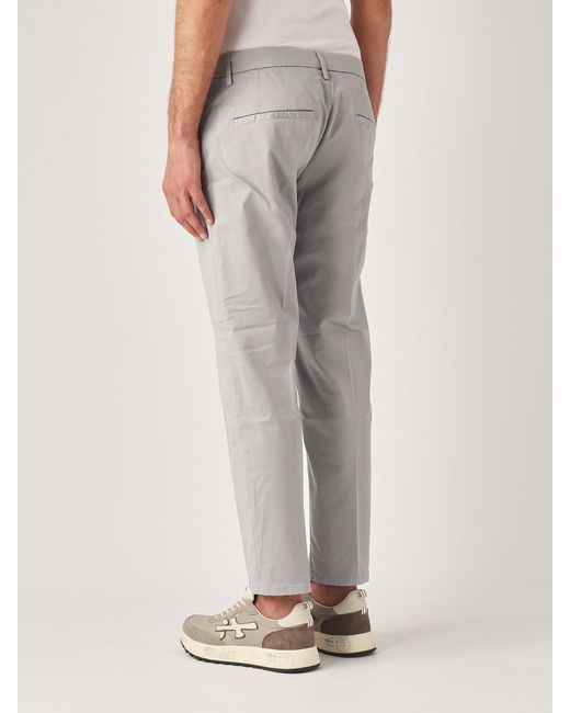 Dondup Gray Pantalone Pablo Capri Fondo 18 Tasca America Trousers for men