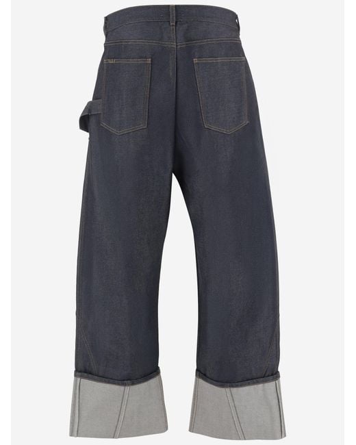 J.W. Anderson Blue Turn-Up Hem Jeans Cotton for men