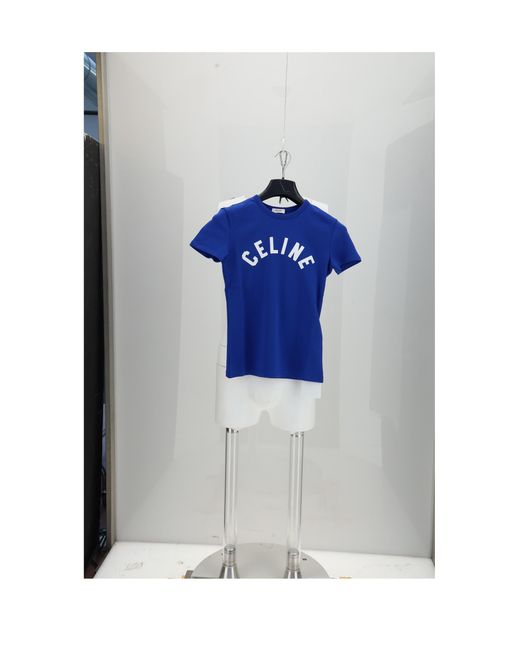 Céline Blue T-Shirt Klein- Cotton T-Shirts & Jerseys