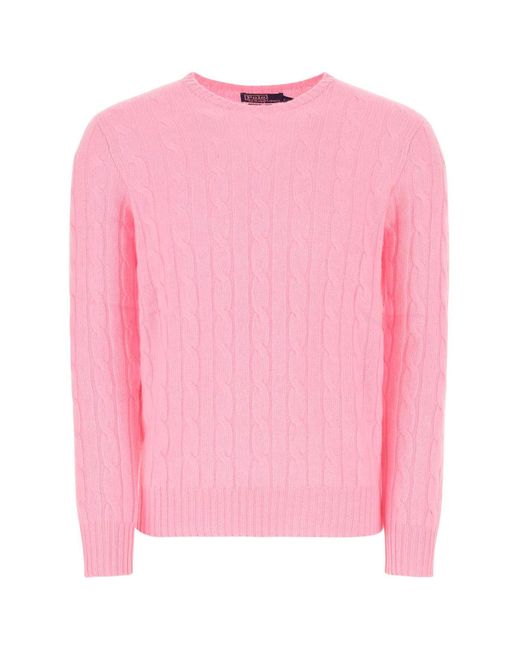 Polo Ralph Lauren Pink Cashmere Sweater for men