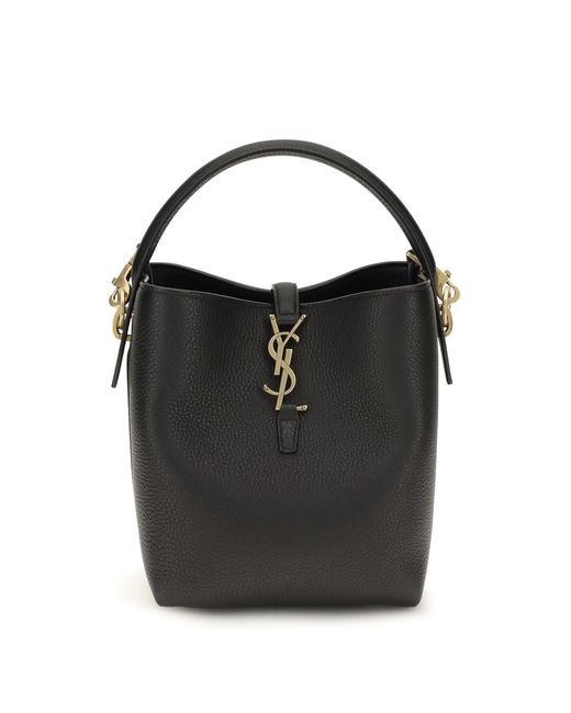 Saint Laurent Black Le 37 Bucket Bag Calf Leather Bos Taurus