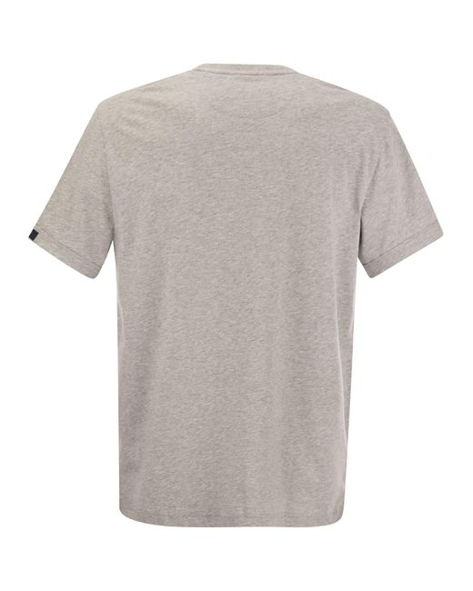 Fay Gray Cotton T-Shirt for men
