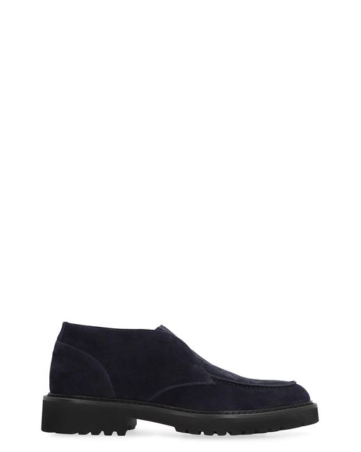 Doucal's Blue Suede Desert Boots for men