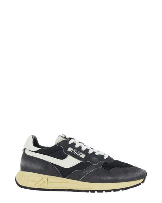 Autry Blue Low Top Sneakers Reelwind Nylon Trainers for men