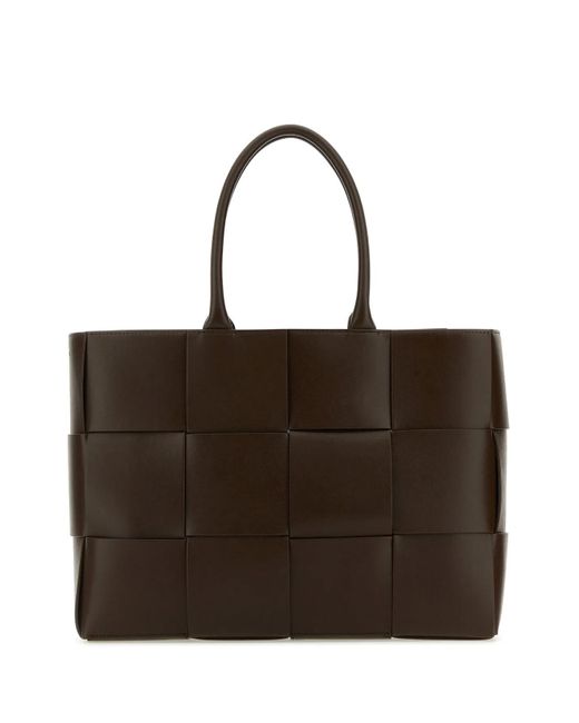 Bottega Veneta Brown Chocolate Leather Medium Arco Shopping Bag for men