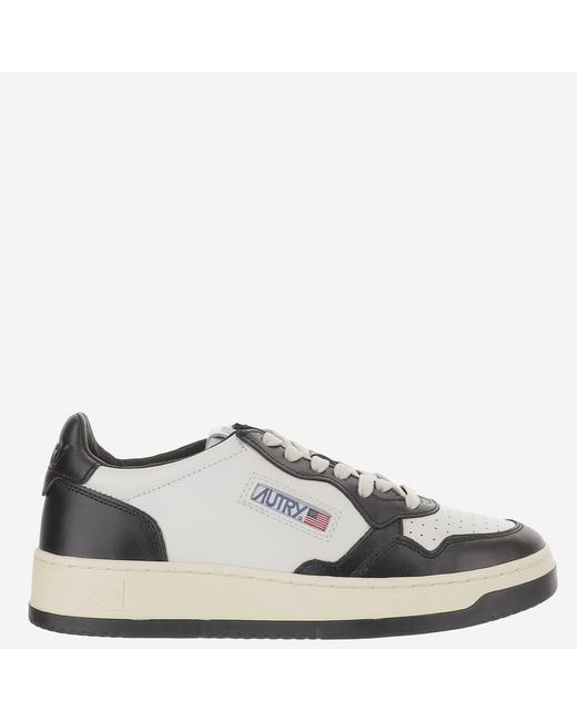 Autry Metallic Sneakers Medalist Colour-Block Leather Trainers