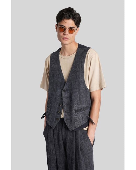 Ziggy Chen Blue Vest for men