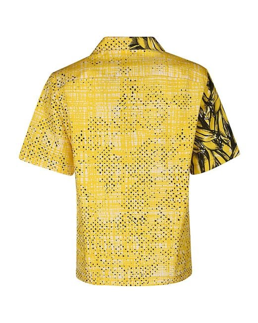 Prada Cotton Banana Print Logo Shortsleeve Shirt in Yellow for Men - Save  44% | Lyst