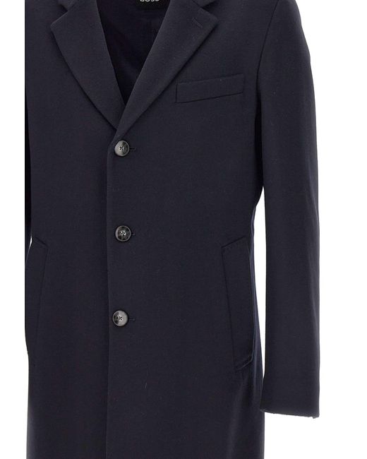 Hugo boss overcoat mens deals