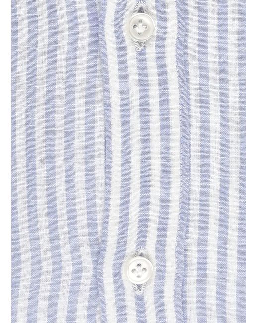Fay Blue Striped Shirt for men