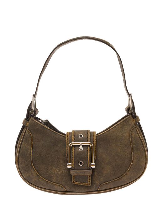OSOI Brown Brocle Vintage Shoulder Bag