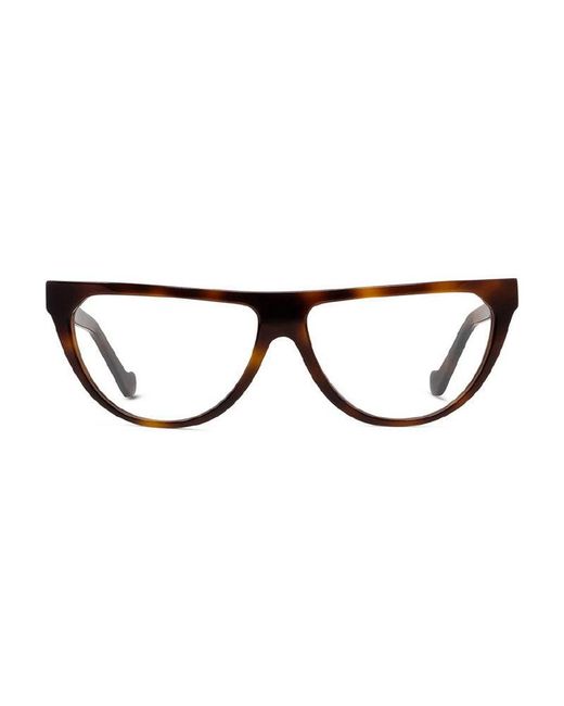 Loewe Brown Eyeglasses Aviator Full Rim, Dark Frame And Clear Demo Lenses Lens Lw50023I052