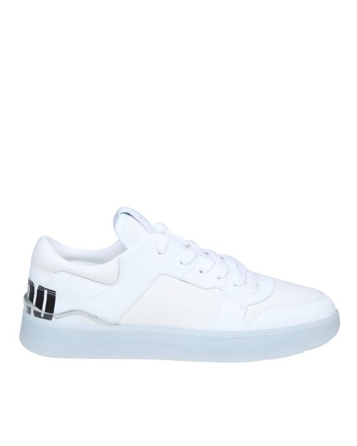Jimmy Choo Florent Sneakers In Leather With Logo Lettering in Blue for ...